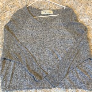 Vintage Havana Grey Sweater with ribbed sleeves